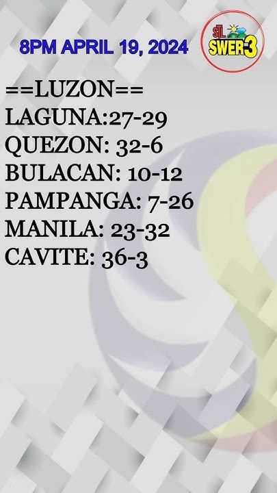 Stl Result Today 8pm April 25, 2024 Stl Results Mindanao.